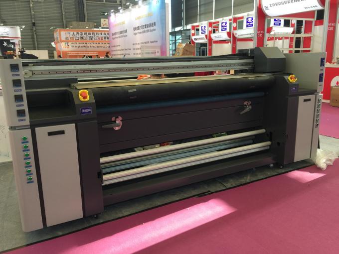 Ширина печатной машины 2000mm ткани 1400DPI двойная CMYK струйная 0