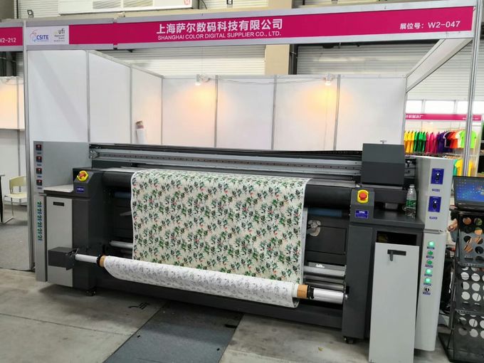 Крен печатной машины хлопка полиэстера Epson для того чтобы свернуть печатную машину ткани цифров 0