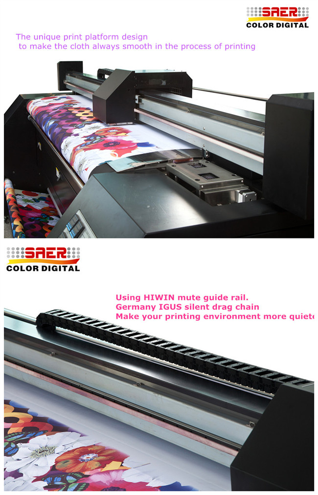 Все в одной печати и печатной машине ткани Тогетер цифров жары с водными чернилами 2