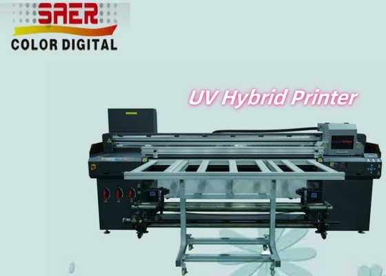 Акриловый чернила CMYK 1.8m Roll To Roll и Плоскостепный УФ гибридный принтер