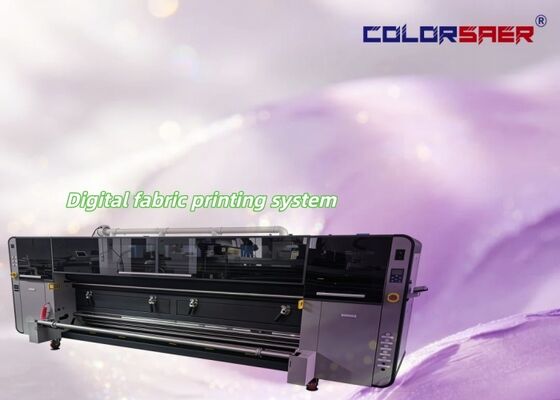 CMYK 4-цветный принтер прямой печати на ткани SAER CSR3200, широкоформатная система текстильной печати inkjet с 4 печатающими головками KJ4B-QL