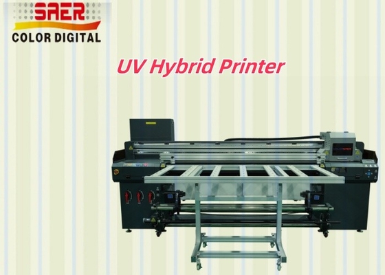 Hybrid UV Printer Canvas 1.8m Hybrid UV Printer For Different Material Kt Board / PVC / Soft Film / Leather