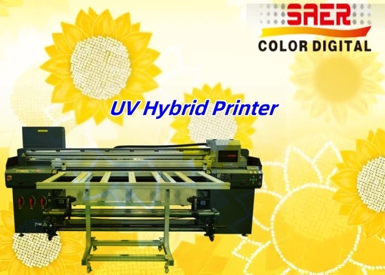 Hybrid UV Printer Canvas 1.8m Hybrid UV Printer For Different Material Kt Board / PVC / Soft Film / Leather