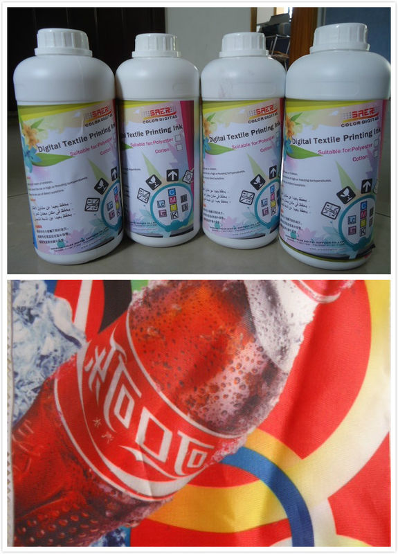 CMYK Color Fabric Sublimation Printing Ink For Garment Cotton Polyester Printer