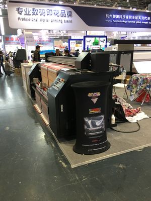 Двойная печатная машина сублимации краски поставки чернил КМИК непрерывная для флагов ткани