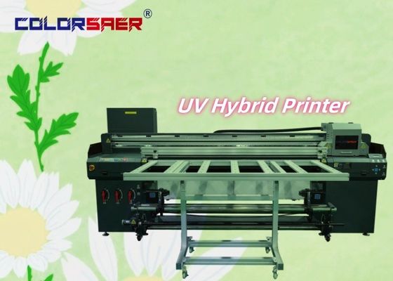 1.8m УФ-гибридный принтер для наружной и внутренней рекламы CMYK+W+CMYK+Варник