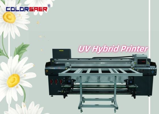 1.8m УФ-гибридный принтер для наружной и внутренней рекламы CMYK+W+CMYK+Варник
